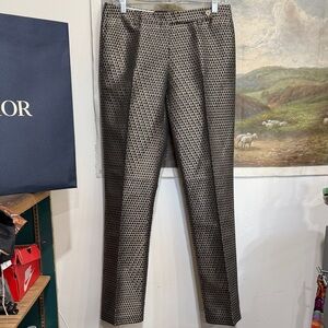Etro Black and Gray Patterned Women's Pants